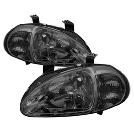xTune Honda Del Sol 93-97 1Pc Crystal Headlights Smoke HD-ON-HDEL93-1P-SM