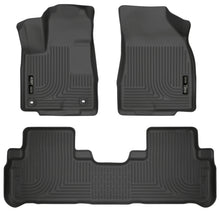 Cargar imagen en el visor de la galería, Husky Liners 14 Toyota Highlander Weatherbeater Black Front &amp; 2nd Seat Floor Liners