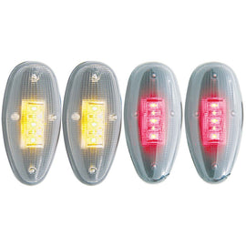 ANZO 1999-2014 Chevrolet Silverado 3500 LED Fender Light Kit Clear 2pc Amber / 2pc Red
