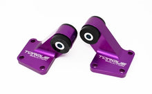 Cargar imagen en el visor de la galería, Torque Solution 03-06 Mitsubishi EVO VII-IX Billet Rear Differential Mounts - Purple