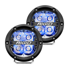 Cargar imagen en el visor de la galería, Rigid Industries 360-Series 4in LED Off-Road Spot Beam - Blue Backlight (Pair)