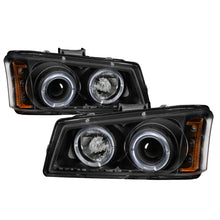 Load image into Gallery viewer, Spyder Chevy Silverado 1500 03-06 Projector LED Halo LED Amber Reflctr Blk PRO-YD-CS03-AM-BK