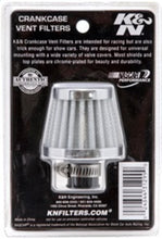 Cargar imagen en el visor de la galería, K&amp;N 2in Base OD x .375in Flange ID x 1.75in H Rubber Base Crankcase Vent Filter - White