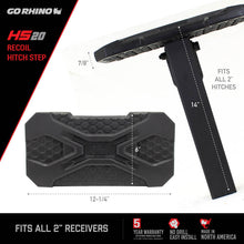 Cargar imagen en el visor de la galería, Go Rhino HS-20 Hitch Bumper Step