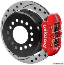 Cargar imagen en el visor de la galería, Wilwood Ford Explorer 8.8in Rear Axle Dynapro Disc Brake Kit 11in Drilled/Slotted Rotor -Red Caliper