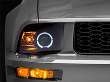 Cargar imagen en el visor de la galería, Raxiom 05-09 Ford Mustang Halogen 2010 Style LED Halo Headlights-Blk Hsng(Clear Lens/Excludes GT500)