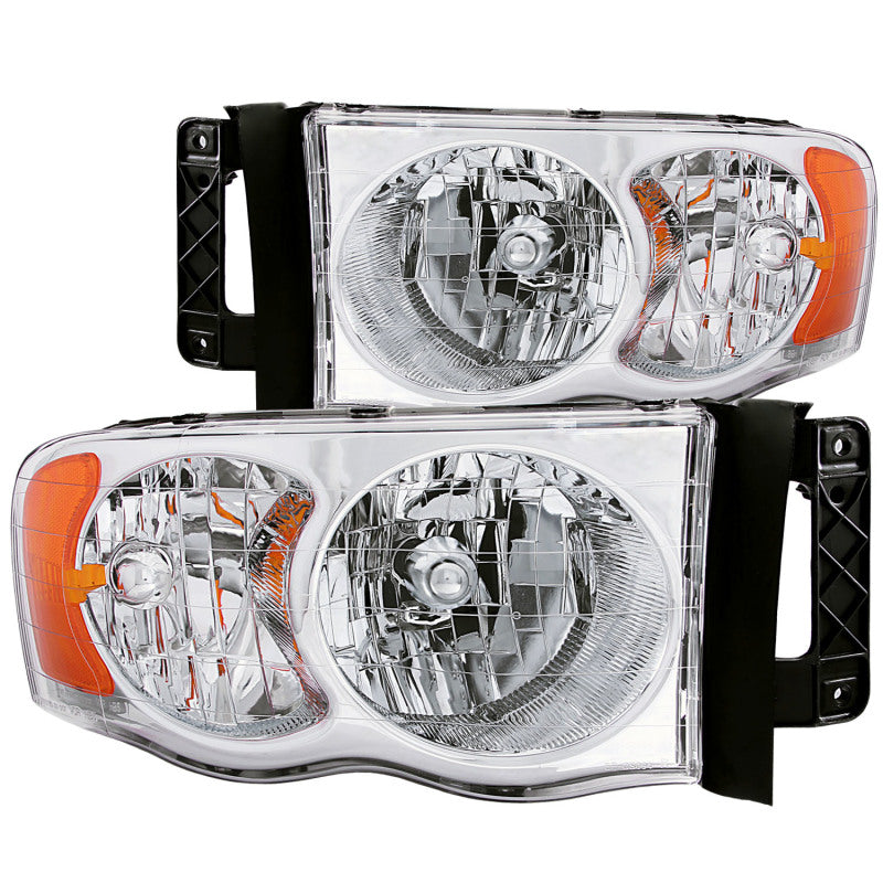 ANZO 2002-2005 Dodge Ram 1500 Crystal Headlights Chrome