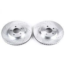 Cargar imagen en el visor de la galería, Power Stop 05-14 Ford Mustang Front Evolution Drilled &amp; Slotted Rotors - Pair