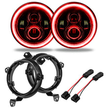 Cargar imagen en el visor de la galería, Oracle Jeep Wrangler JL/Gladiator JT 7in. High Powered LED Headlights (Pair) - Red