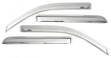 Cargar imagen en el visor de la galería, AVS 04-15 Nissan Titan Crew Cab Ventvisor Outside Mount Front &amp; Rear Window Deflectors 4pc - Chrome