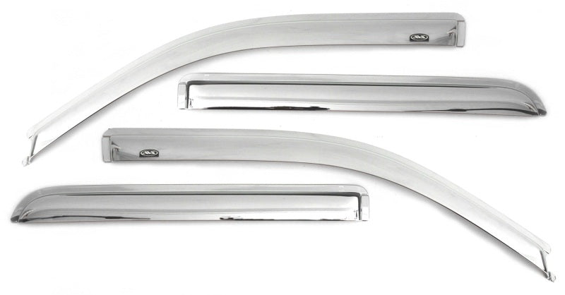 AVS 15-18 Chevy Silverado 2500 Double Cab Ventvisor Front &amp; Rear Window Deflectors 4pc - Chrome