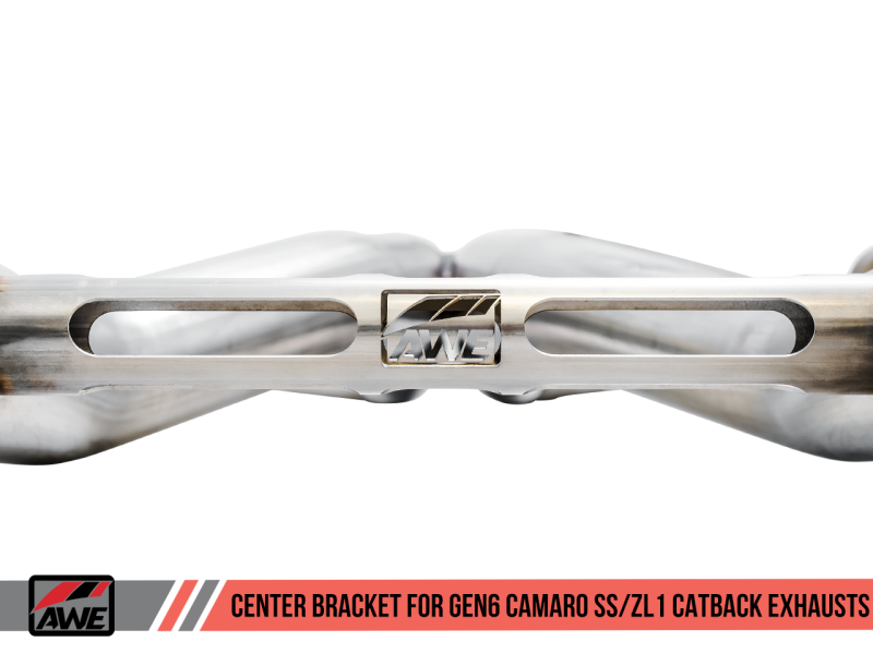 AWE Tuning 16-19 Chevy Camaro SS Non-Res Cat-Back Exhaust - Track Edition (Quad Chrome Silver Tips)