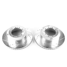 Cargar imagen en el visor de la galería, Power Stop 17-22 Ford F-550 Super Duty Rear Drilled &amp; Slotted Rotor - Pair