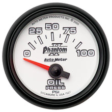 Cargar imagen en el visor de la galería, Autometer Phantom II 52mm Short Sweep Electronic 0-100psi Oil Pressure Gauge