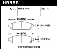 Cargar imagen en el visor de la galería, Hawk 06-09 Jeep Commander / 05-09 Grand Cherokee Front Performance Ceramic Street Brake Pads
