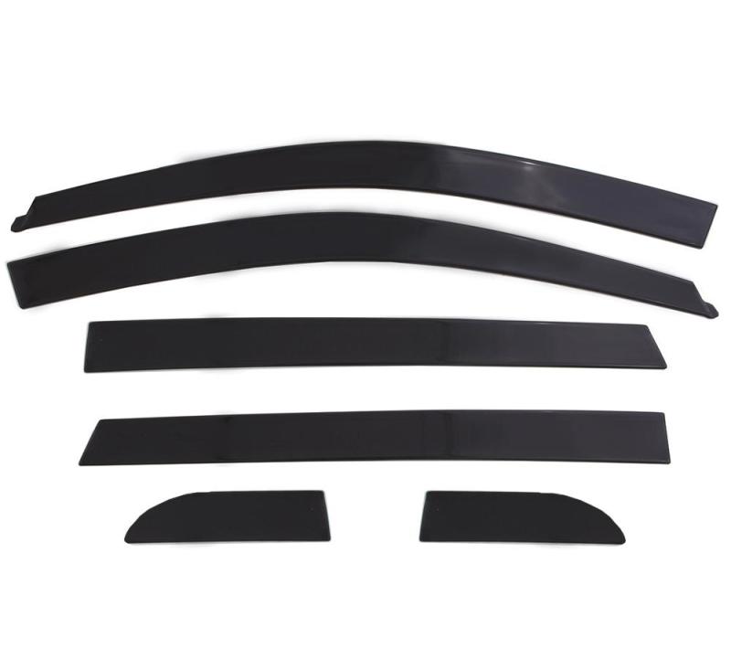 AVS 08-11 Subaru Impreza Hatch (Includes WRX/STI) Ventvisor Low Profile Deflectors 6pc - Smoke