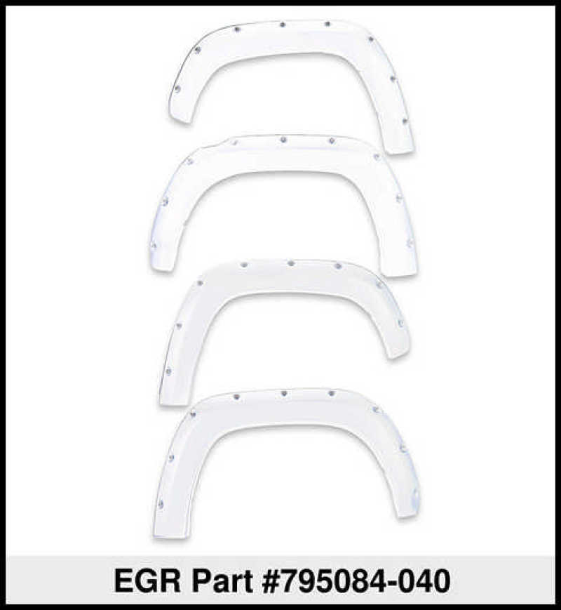 EGR 16+ Toyota Tacoma w/Mudflap Bolt-On Look Color Match Fender Flares - Set - Super White