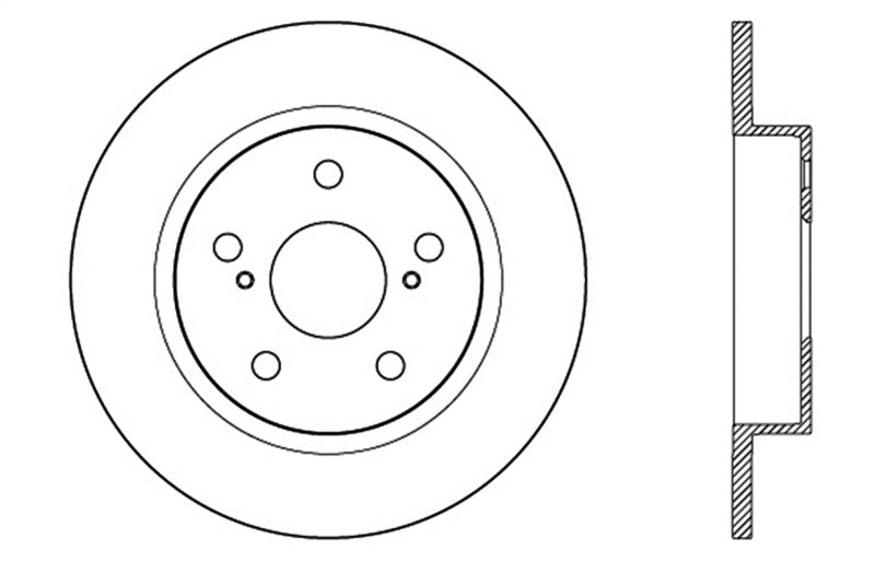 StopTech SportStop 10-13 Scion tC Slotted & Drilled Left Rear Rotor