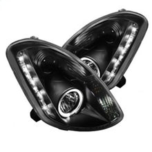 Cargar imagen en el visor de la galería, Spyder Infiniti G35 03-04 4DR Projector Halogen - LED Halo DRL Blk High H4 PRO-YD-IG35034D-DRL-BK