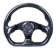 Cargar imagen en el visor de la galería, NRG Carbon Fiber Steering Wheel (320mm) Flat Bottom w/Shiny Black Carbon