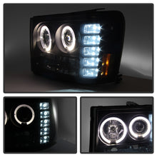 Cargar imagen en el visor de la galería, Spyder GMC Sierra 1500/2500 07-13 Projector Headlights LED Halo- LED Blk Smke PRO-YD-GS07-HL-BSM