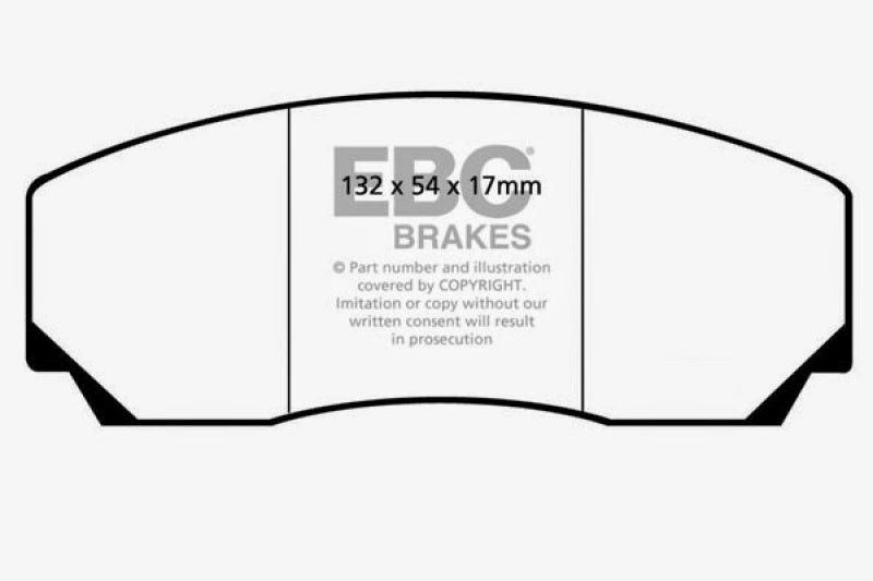 EBC 90-00 Aston Martin Vantage 5.3 (Twin Supercharged)(AP) Orangestuff Front Brake Pads