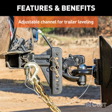 Load image into Gallery viewer, Curt Adjustable Channel Mount w/2-5/16in Ball &amp; Pintle (2-1/2in Shank 20000lbs)