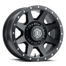 Cargar imagen en el visor de la galería, ICON Rebound 17x8.5 8x170 6mm Offset 5in BS 125mm Bore Satin Black Wheel