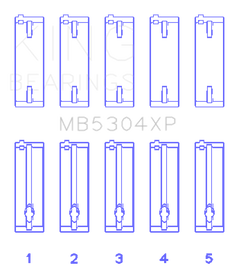 King Engine Bearings Mazda B6/B6-T/ZM/B3/B5 Main Bearing Set - Size STD