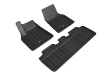 Cargar imagen en el visor de la galería, 3D MAXpider 2020-2021 Tesla Model Y Elitect 1st &amp; 2nd Row Floormats - Black