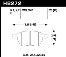 Cargar imagen en el visor de la galería, Hawk 2000-2006 Audi TT (w/Wear Sensor) HPS 5.0 Front Brake Pads