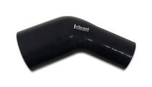 Cargar imagen en el visor de la galería, Vibrant 3in ID x 3.50in ID Gloss Black Silicone 45 Degree Transition Elbow