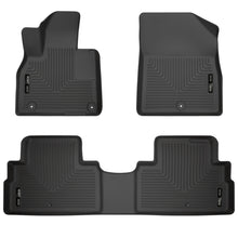 Cargar imagen en el visor de la galería, Husky Liners 20-22 Hyundai Palisade Weatherbeater Black Front &amp; 2nd Seat Floor Liners