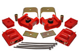 Energy Suspension 73-84 K5 Blazer 4WD Fullsize Red Complete Motor & Trans Mount Set Zinc Finish