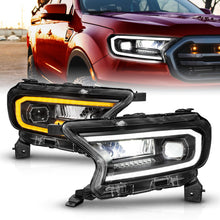 Load image into Gallery viewer, ANZO 19-23 Ford Ranger Full LED Projector Headlights w/ Initiation &amp; Sequential - Black