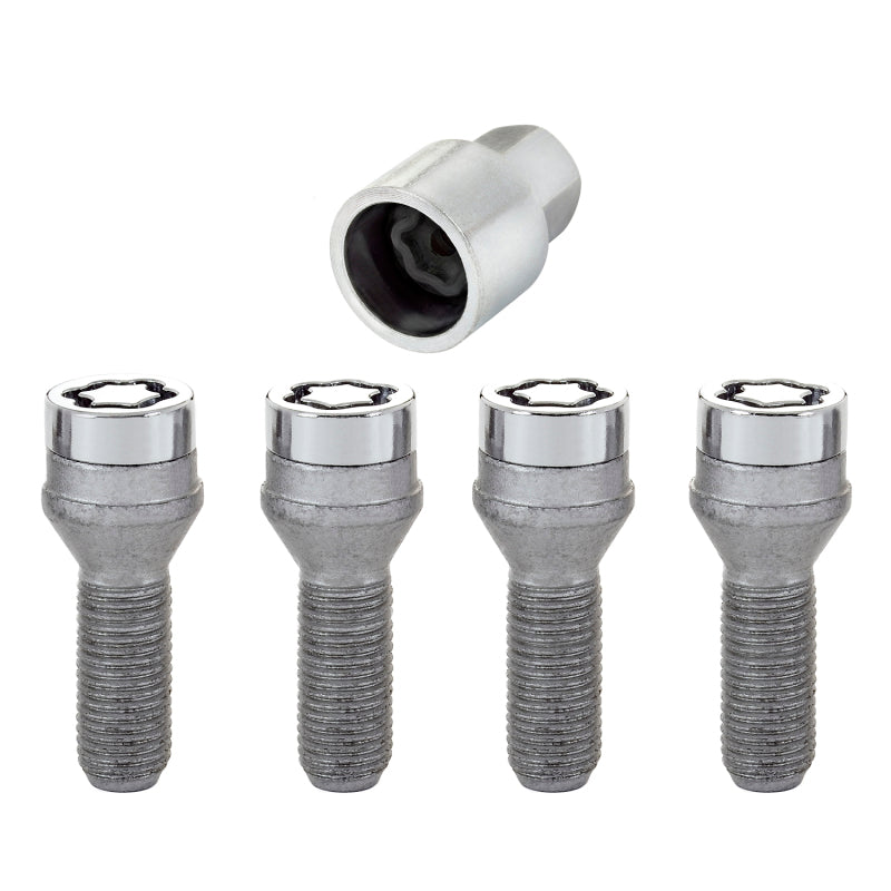 McGard Wheel Lock Bolt Set - 4pk. (Cone Seat) M14X1.5 / 19mm Hex / 31.0mm Shank Length - Chrome