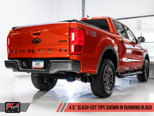 Cargar imagen en el visor de la galería, AWE Tuning 2019+ Ford Ranger 0FG Performance Exhaust System w/Diamond Black Tips &amp; Rock Guard