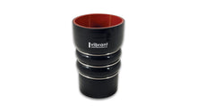 Cargar imagen en el visor de la galería, Vibrant Silicone Coupling 4 Ply Aramid CAC Hose 3in x 3.5in Inlet/Outlet - Black