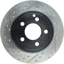 Cargar imagen en el visor de la galería, StopTech 05-13 Chrysler300/300C / 09-12 Dodge Challenger Rear Right Drilled &amp; Slotted Rotor