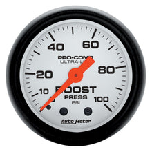 Cargar imagen en el visor de la galería, Autometer Phantom 2 1/16in 100psi Mechanical Boost Gauge