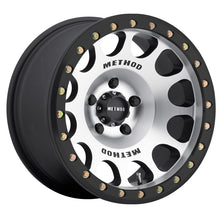 Cargar imagen en el visor de la galería, Method MR105 Beadlock 17x9 -38mm Offset 6x5.5 108mm CB Machined w/Matte Black Ring Wheel