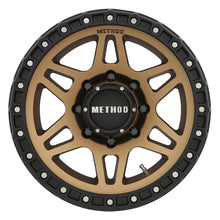 Cargar imagen en el visor de la galería, Method MR312 18x9 +18mm Offset 8x6.5 130.81mm CB Method Bronze/Black Street Loc Wheel