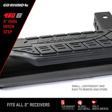 Cargar imagen en el visor de la galería, Go Rhino 4in Oval Hitch Step - Black