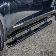 Cargar imagen en el visor de la galería, Westin 19-20 Chevrolet Silverado/GMC Sierra 1500 Double Cab PRO TRAXX 5 Oval Nerf Step Bars - Black