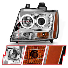 Cargar imagen en el visor de la galería, ANZO 2007-2013 Chevrolet Avalanche Projector Headlights w/ Halo Chrome