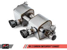 Cargar imagen en el visor de la galería, AWE Tuning Porsche 911 (991.2) Carrera / S SwitchPath Exhaust for PSE Cars - Diamond Black Tips