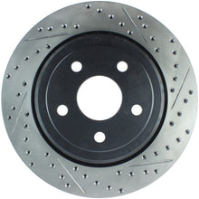 Cargar imagen en el visor de la galería, StopTech 12-15 Jeep Cherokee SRT8 Sport Slotted &amp; Drilled Rear Driver Side Brake Rotor