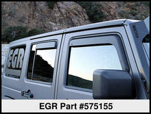 Cargar imagen en el visor de la galería, EGR 07-13 Jeep Wrangler JK In-Channel Window Visors - Set of 4 - Matte (575155)