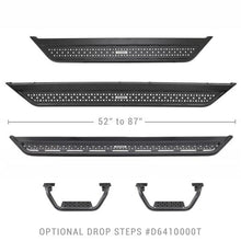 Cargar imagen en el visor de la galería, Go Rhino Dominator Extreme D6 SideSteps - Tex Blk - 4in Drop Down Steps (Pair)
