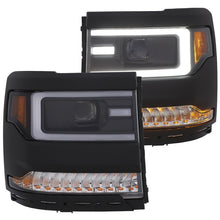 Cargar imagen en el visor de la galería, ANZO 16-17 Chevy Silverado 1500 Prjctr. Headlight Plank Styl. w/Amber (Only Work w/HID Equip. Truck)